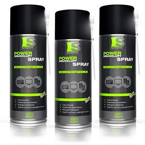 3x Spraytive 400 ml Power Druckluftreiniger mit 100mm Sprühverlängerung