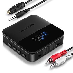 Bluetooth Audio Adapter, SONRU Bluetooth Transmitter Empfänger für TV Laptop Stereoanlage Kopfhörer 