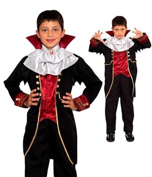 Magicoo Halloween Barock Vampir Kostüm mit Hose & Jackett & Jabott Gr. 92 bis 140