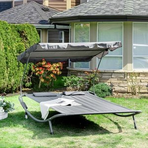 Sonnenliege rollbar Campingliege mit Kopfkissen