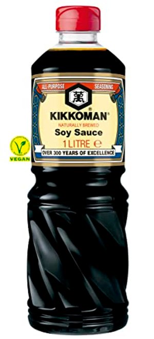 KIKKOMAN Soja-Sauce -  Liter - ohne Zusatzstoffe, 100% natürliche Zutaten - natürlich gebraute Soja-