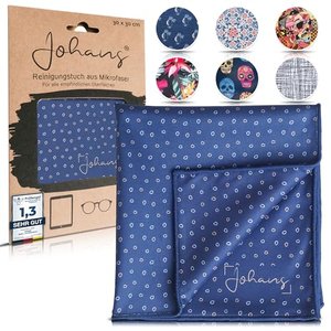 Johans® XXL Mikrofasertuch | Optikerqualität 30x30cm zur Reinigung von Brille, Smartphone, Tablet