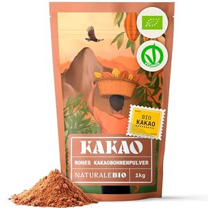 Kakao-Pulver Bio 1 Kg. (Organic / Natürlich). Rein aus der Roh-Kakaobohnen.