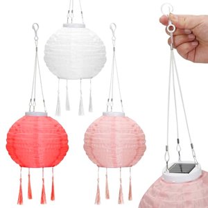 OVITEC Solar-Lampion im Boho-Style, 3er-Set