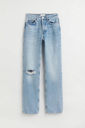 Straight High Jeans - Blau - Damen