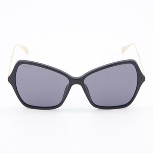 Schwarz-goldfarbene Cat Eye MO0033 Sonnenbrille