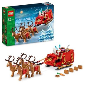 LEGO Schlitten des Weihnachtsmanns, BAU- und Spielset für Kinder mit Minifigur und Rentieren