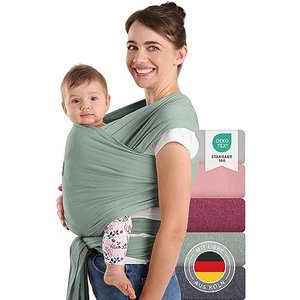 Laleni Babytragetuch für Neugeborene - 100% weiche Bio-Baumwolle, bis 16kg