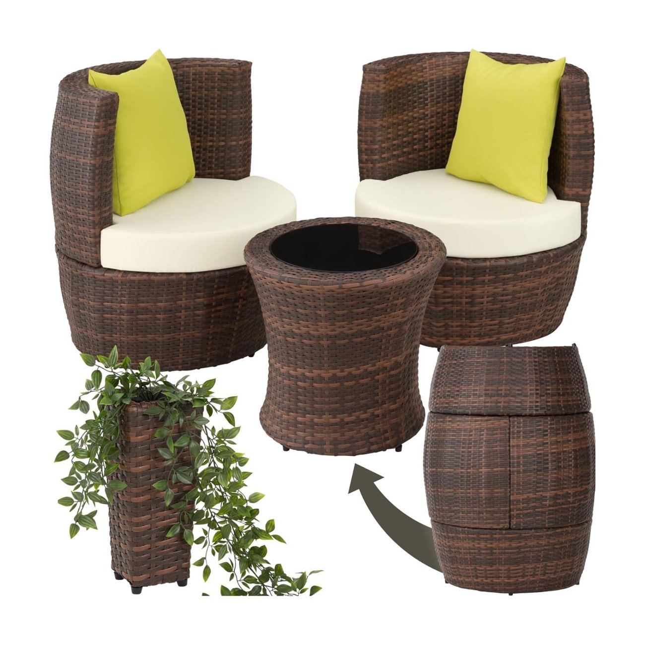 tectake Rattan Set