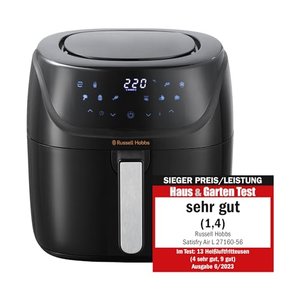 Russell Hobbs Heißluftfritteuse L 4L Rapid AirFryer [sehr kleines Gehäuse/7 Kochfunktionen/10 Progra