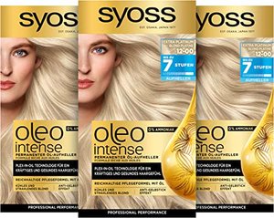 SYOSS Oleo Intense Permanente Öl-Coloration, 3er Pack