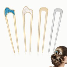 6er Set French Hair Pins - U-förmige Haarklammern Matt Für Feste Frisuren & Dickes Haar | 12,5 Cm Länge In 6 Farben