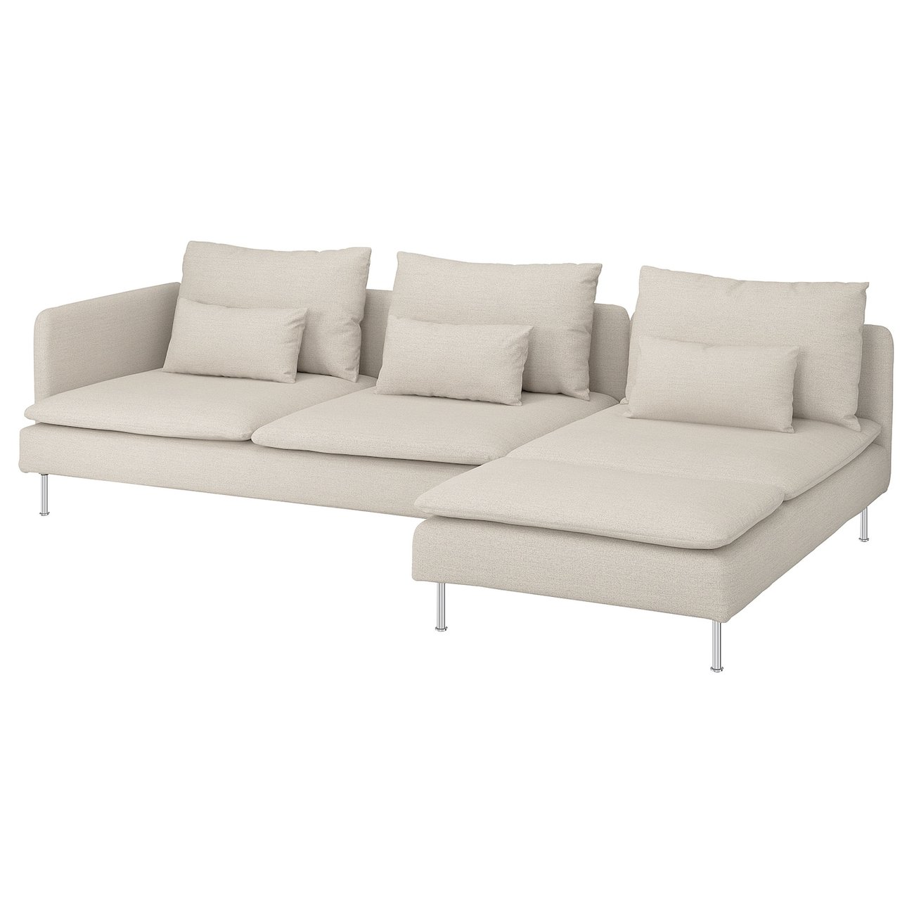 SÖDERHAMN 4er-Sofa - mit Récamiere Beige