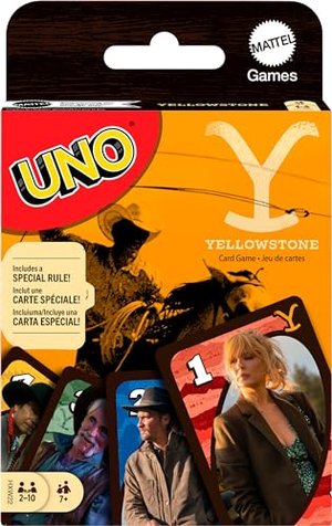 Mattel Games UNO Kartenspiel in der "Yellowstone"-Edition mit neuer Zusatzregel