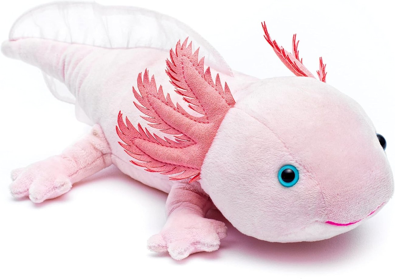 Uni-Toys - Axolotl (rosa) - 32 cm (Länge) - Plüsch-Wassertier