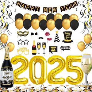 Silvester Deko 2024 XXL Dekoration Set