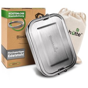 Blockhütte Premium Edelstahl Brotdose