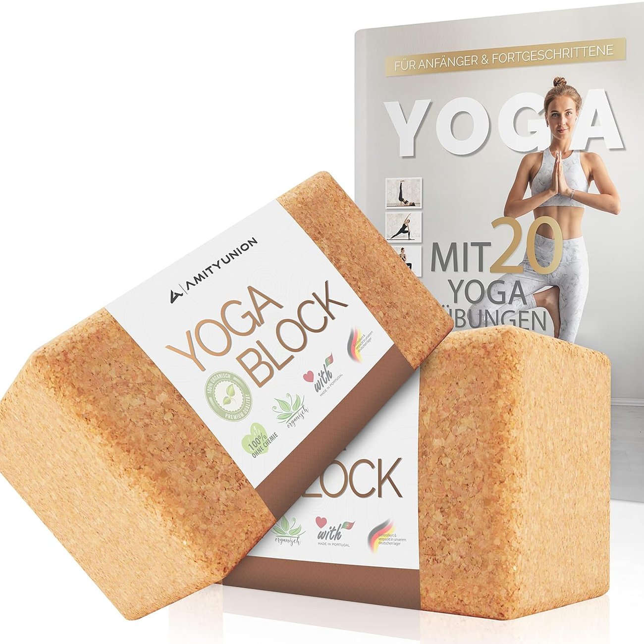 Yoga Block 2er SET Kork 100% Natur