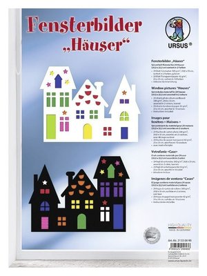 URSUS Kinder-Bastelsets Fensterbilder Häuser