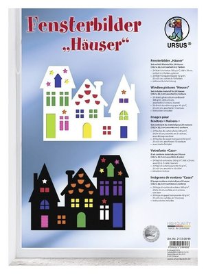 URSUS Kinder-Bastelsets Fensterbilder Häuser