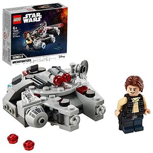 LEGO 75295 Star Wars Millennium Falcon Microfighter Spielzeug mit Han Solo Minifigur für 6-jährige J