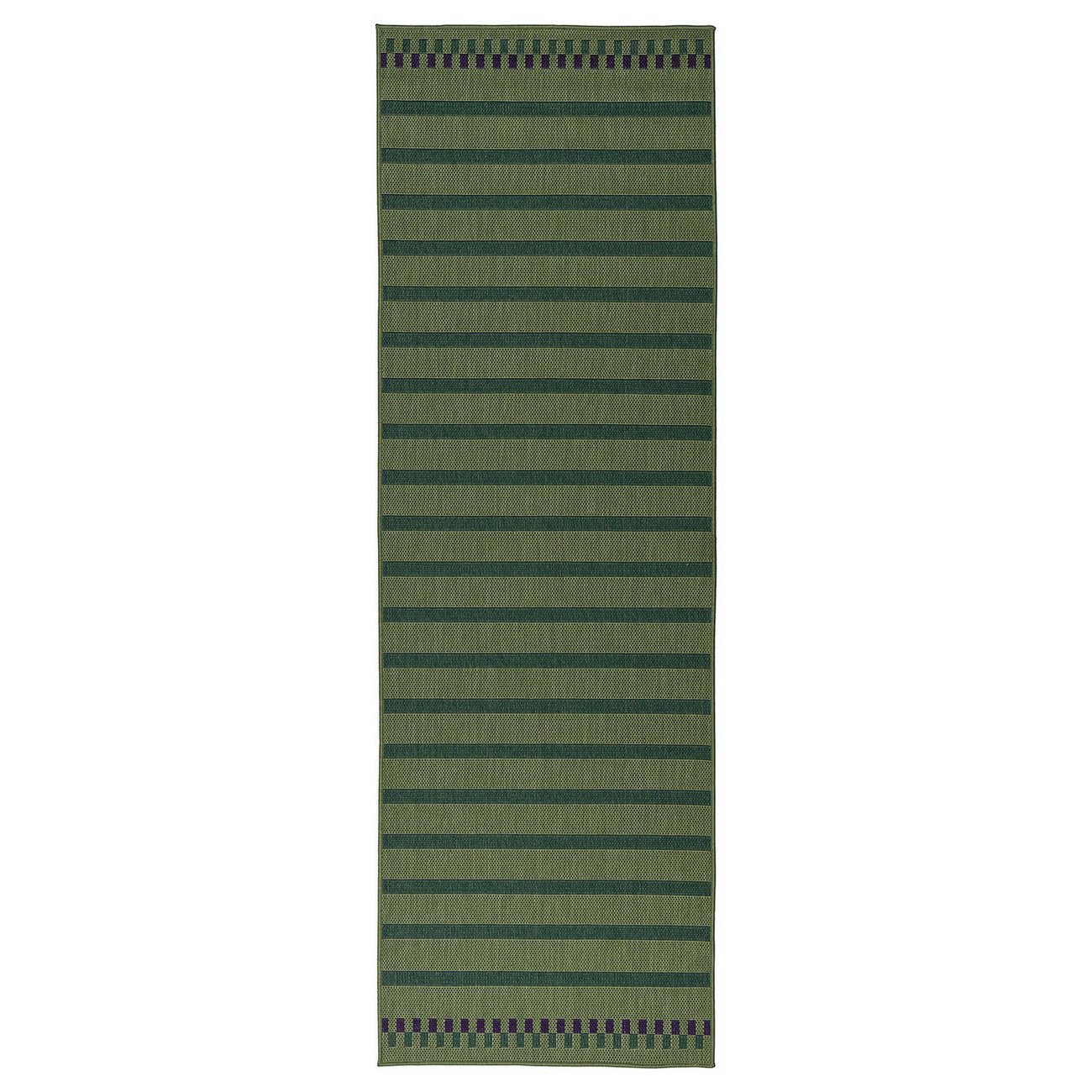 KORSNING Teppich flach gewebt, drinnen/drau - grün lila/gestreift 80x250 cm