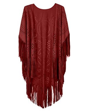 Wildleder Poncho