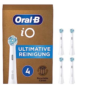 Oral-B iO Ultimative Reinigung Aufsteckbürsten für elektrische Zahnbürste, 4 Stück
