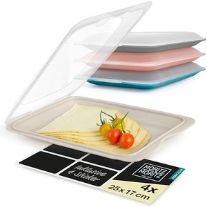 Moritz & Moritz 4er Set Aufschnittbox stapelbar