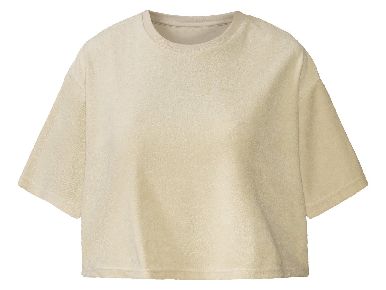 Cropped Frottee-Shirt