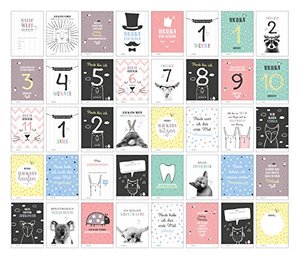40 Baby Meilenstein-Karten