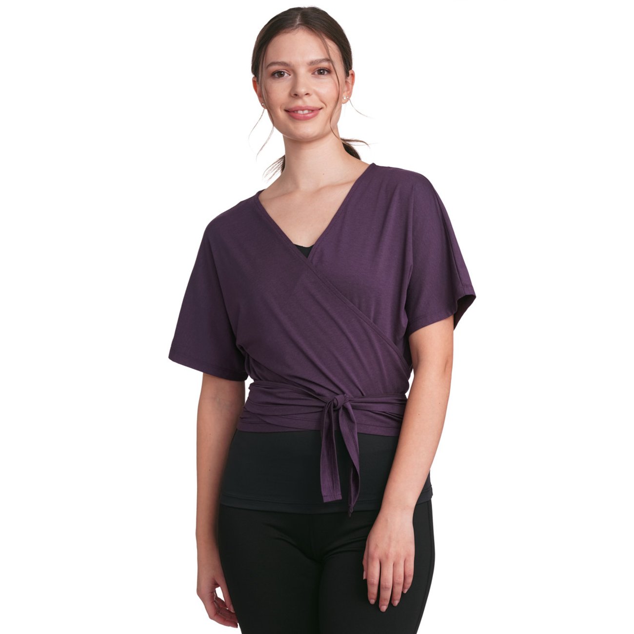 Damen Yoga-Wickelshirt