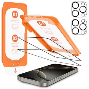 OMOTON für iPhone 16 Pro – Panzerglas und Kameraschutz