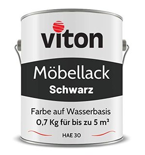 Viton Möbellack - Seidenmatt Schwarz