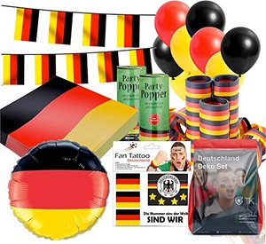XXL Deutschland Deko mit über 50 Teilen für Fußball WM