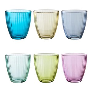 Pasabahce – Set mit 6 farbigen Wassergläsern, 285 ml