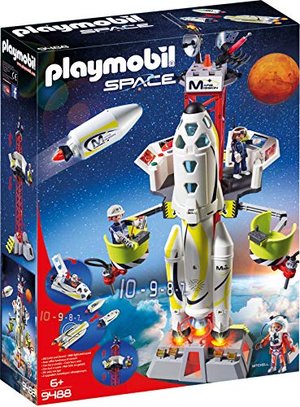 PLAYMOBIL Space Mars-Rakete mit Startrampe und Licht- und Soundfunktion