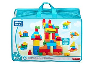 Mattel Mega Bloks CNM43 Bausteinebeutel Deluxe, 150 Teile, grundfarben