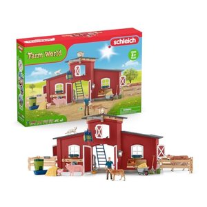 FARM WORLD: Große rote Farm mit Bauernhaus