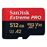 SanDisk Extreme Pro 512GB microSDXC Memory Card + SD Adapter, 170MB/s Class 10, UHS-I