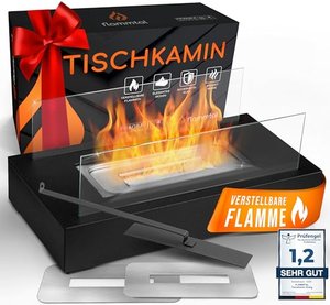 flammtal - Tischkamin [3h Brenndauer] - Tischfeuer für Indoor & Outdoor