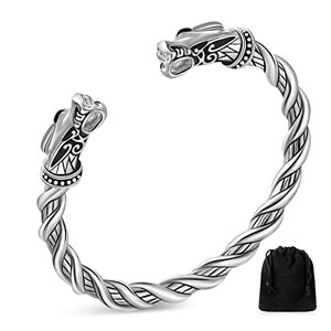 BBTO Doppeltes Drachenkopf Armband für Herren