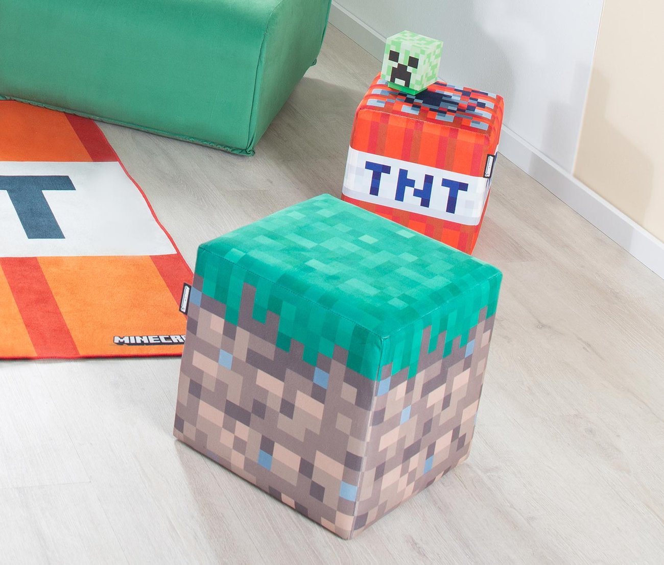 2er-Set roba Minecraft Sitzhocker
