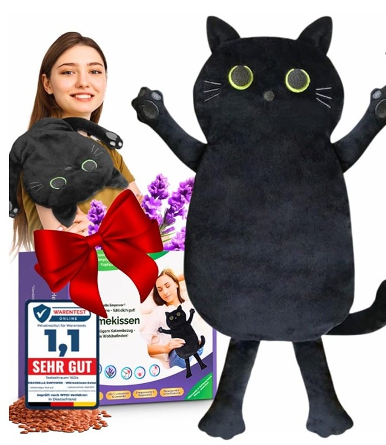 Körnerkissen „Katze" von Heatbelle