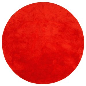 STOENSE Teppich Kurzflor - rot 195 cm