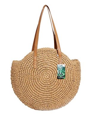 YXQSED Gewebte Rund-Strandtasche