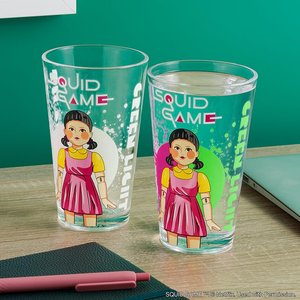 Paladone Squid Game Glass Drinkware - Offizielles Lizenzprodukt