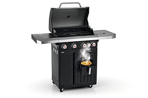 LANDMANN Gasgrill FRYTON 4.1 cooK | Gasgrill mit Heißluftfritteuse | Grillen, heißluftfrittieren & k