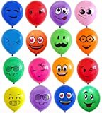100 Smiley-Luftballons