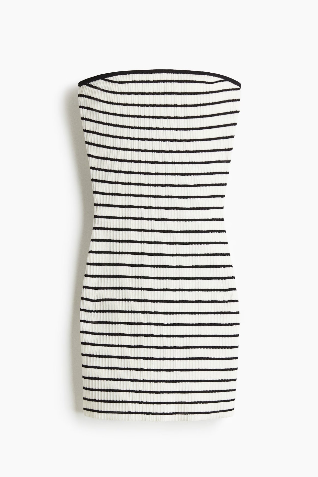 Bandeau-Kleid aus Rippstrick